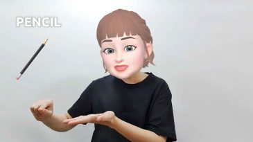 asl sign for pencil