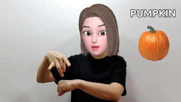 asl sign for pumpkin