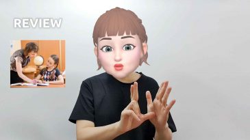 asl sign for review