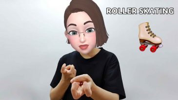 asl sign for roller skating