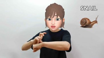 asl sign for snail