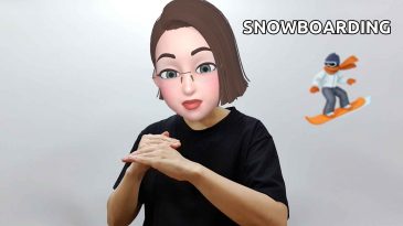 asl sign for snowboarding