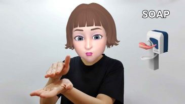 asl sign for soap