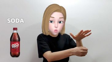 asl sign for soda