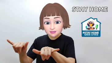 asl sign for stay home