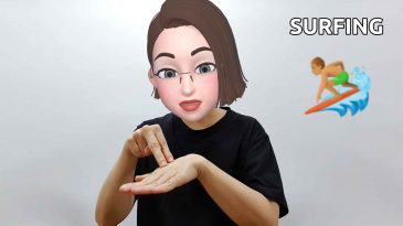 asl sign for surfing