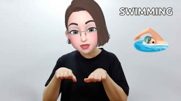 asl sign for swimming