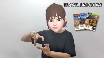 asl sign for travel brochure