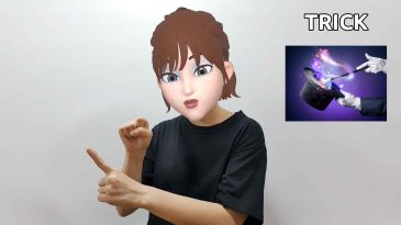 asl sign for trick