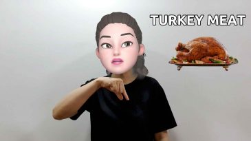 asl sign for turkey meat