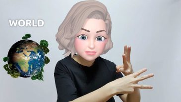 asl sign for world