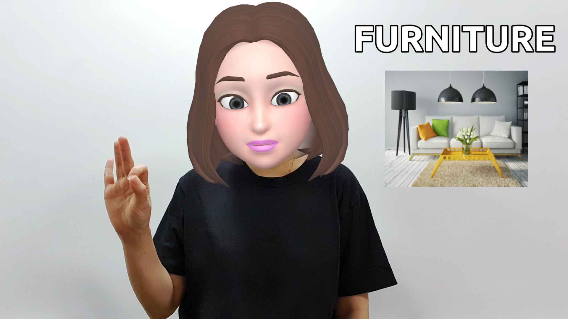 What is the American Sign Language ASL sign for furniture part 2?
