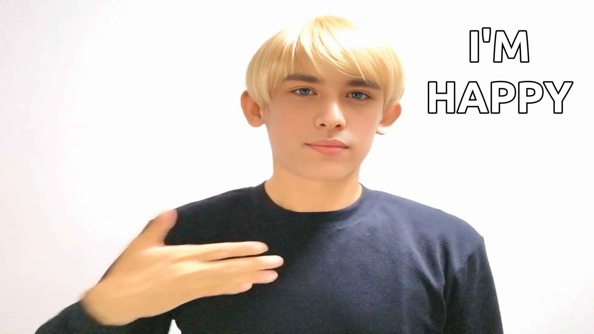 How to sign I am happy in American Sign Language (ASL)?