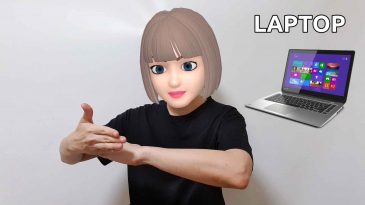 asl sign for laptop