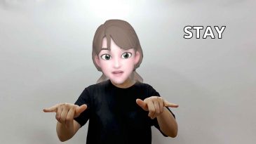 asl sign for leave stay