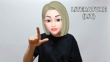 asl sign for literature