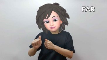 asl sign for near far