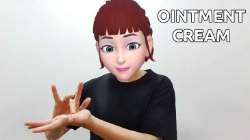 asl sign for ointment cream