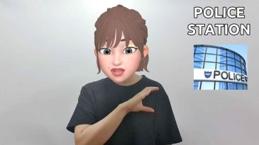 asl sign for police station