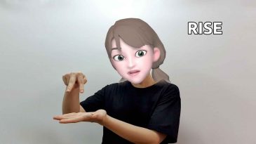 asl sign for rise fall