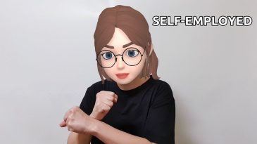 asl sign for self-employed