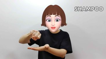 asl sign for shampoo