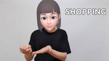 asl sign for shopping