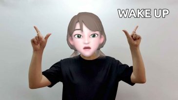asl sign for sleep wake up
