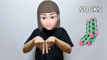asl sign for socks
