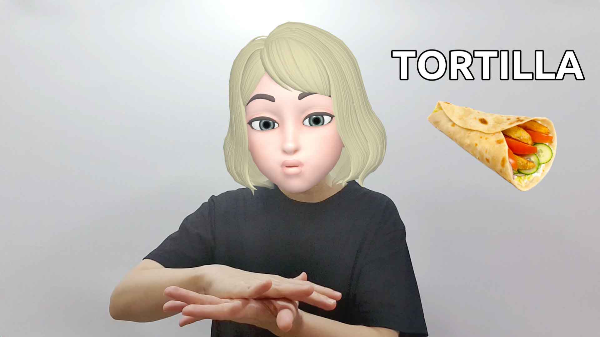 What is the American Sign Language ASL sign for tortilla?