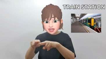 asl sign for train station