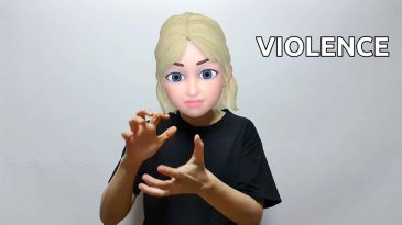 asl sign for violence