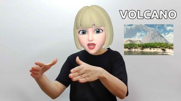 asl sign for volcano