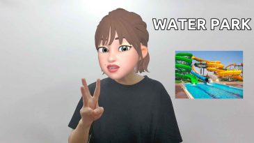 asl sign for water park