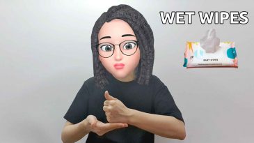 asl sign for wet wipes