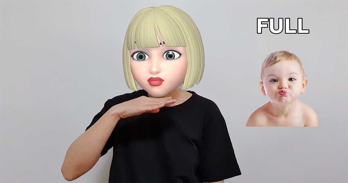 How to say and practice full in Baby Sign Language?